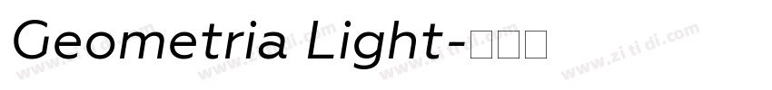 Geometria Light字体转换